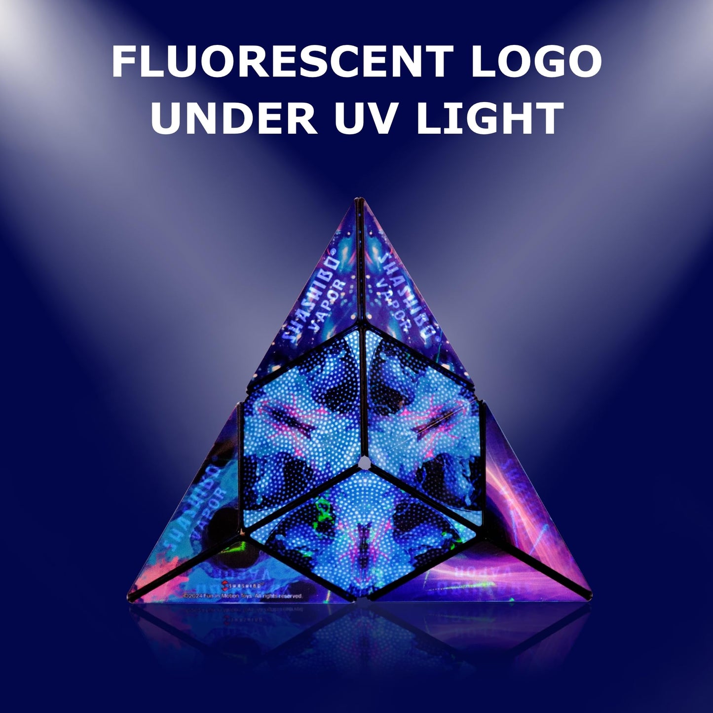 SHASHIBO Shape Shifting Box - Award-Winning Fidget Toy w/ 36 Rare Earth Magnets - Fidget Cube Transforms Into Over 70 Shapes, Sensory Toy Gift for Kids, Teens, and Adults (Vapor)