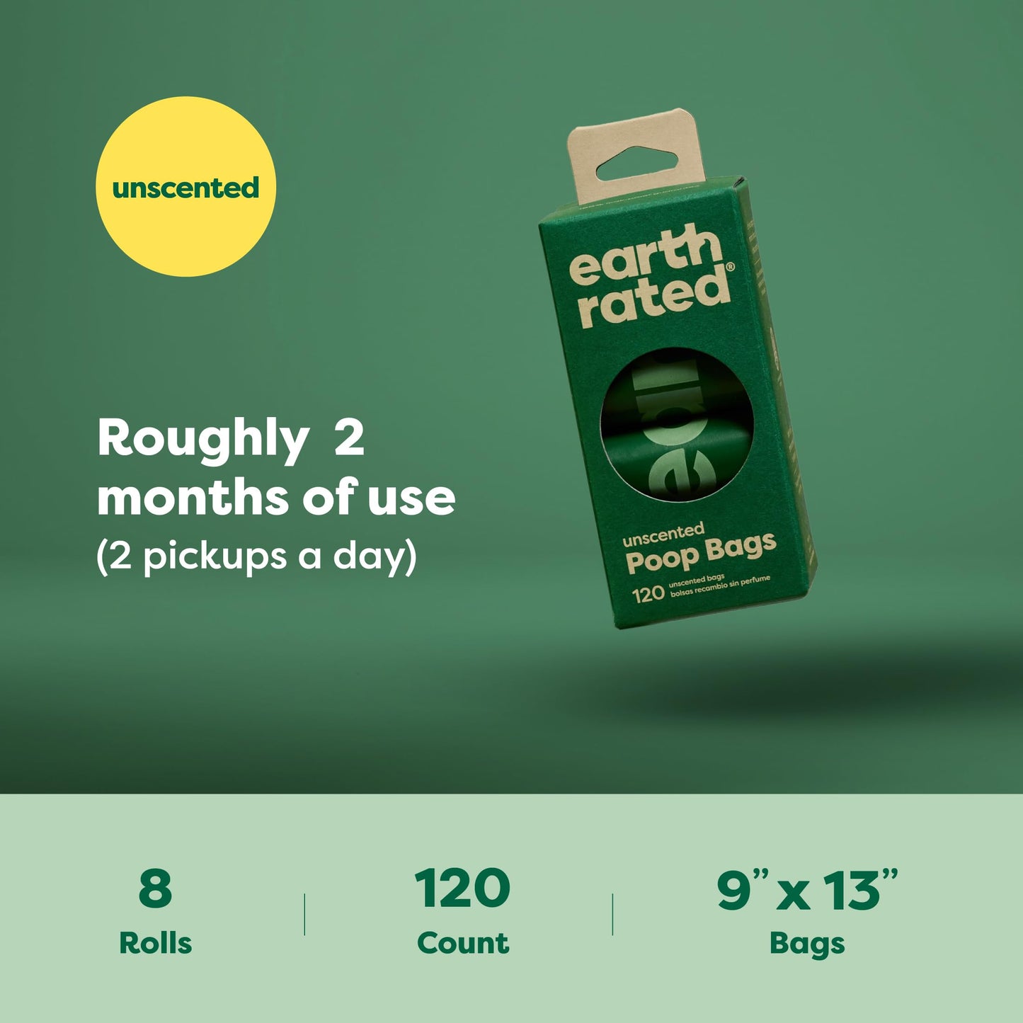 Earth Rated Poop Bags for Dogs, Guaranteed Leak Proof and Extra Thick Waste Bag Refill Rolls, Lavender Scented, 270 Bags