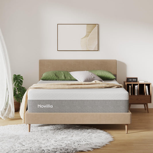 Novilla Full Size Mattress, 10 inch Full Gel Memory Foam Mattress for Cool Night & Pressure Relief, Medium Firm in a Box, Bliss