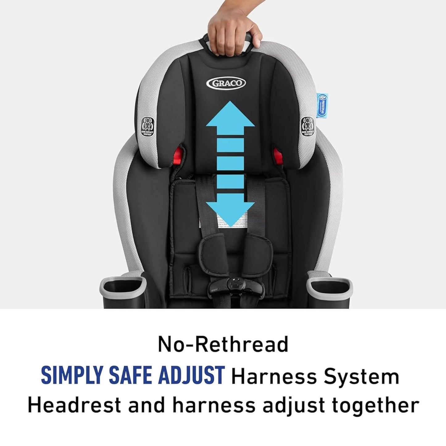 Graco Extend2Fit Convertible Baby Car Seat, Rear and Forward Facing, Adjustable Extension Panel for Extra Legroom, Gotham