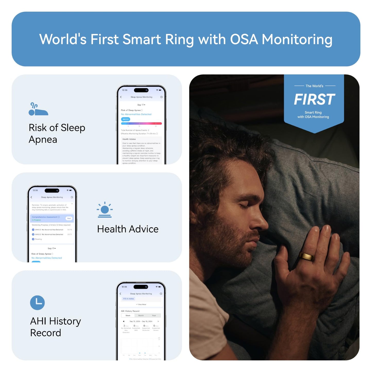 RingConn Gen 2, World’s First Smart Ring with Sleep Apnea Monitoring, No APP Subscription, 12-Day Battery Life, Stress/Heart Rate/Women's Health Tracker, Android & iOS Compatible (Gold, Size 10)