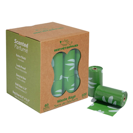 Best Pet Supplies Dog Poop Bags (150 Bags) for Waste Refuse Cleanup, Doggy Roll Replacements for Outdoor Puppy Walking and Travel, Leak Proof and Tear Resistant, Thick Plastic - Assorted Colors