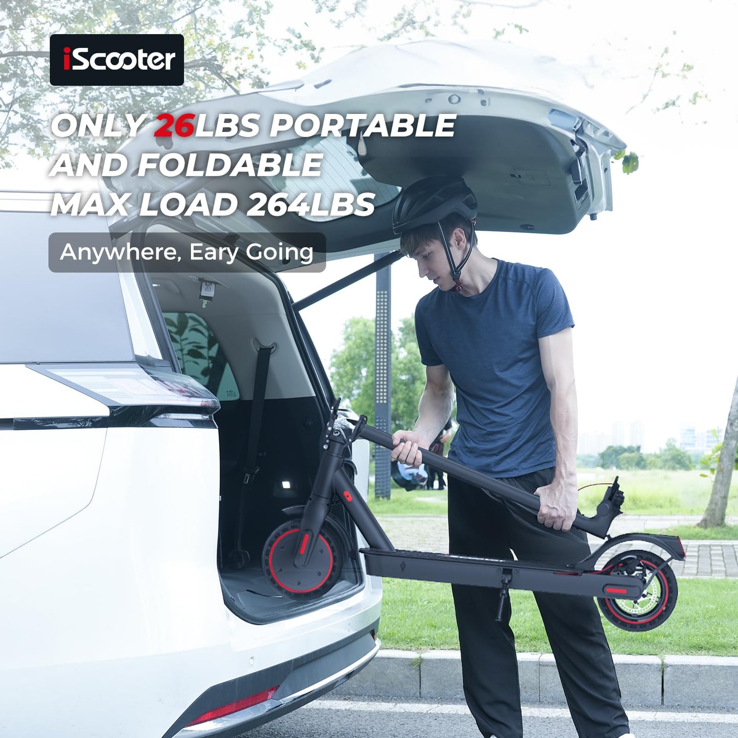 iScooter Electric Scooter Adults & Big Kids, 500/650 Peak Power, Up to 15/18/25 Miles Range, 19/22/25 MPH Top Speed, Cruise Control, Dual Braking System, Foldable E Scooter for Commuting & Campus Use
