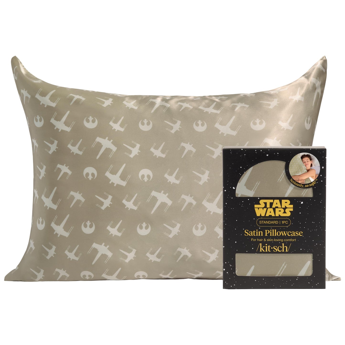 Kitsch x Elf North Pole - Satin Pillowcase with Zipper for Hair & Skin – Softer Than Silk, Cooling Pillow case, Wrinkle-Free, Machine Washable, Queen/Standard (19x26)