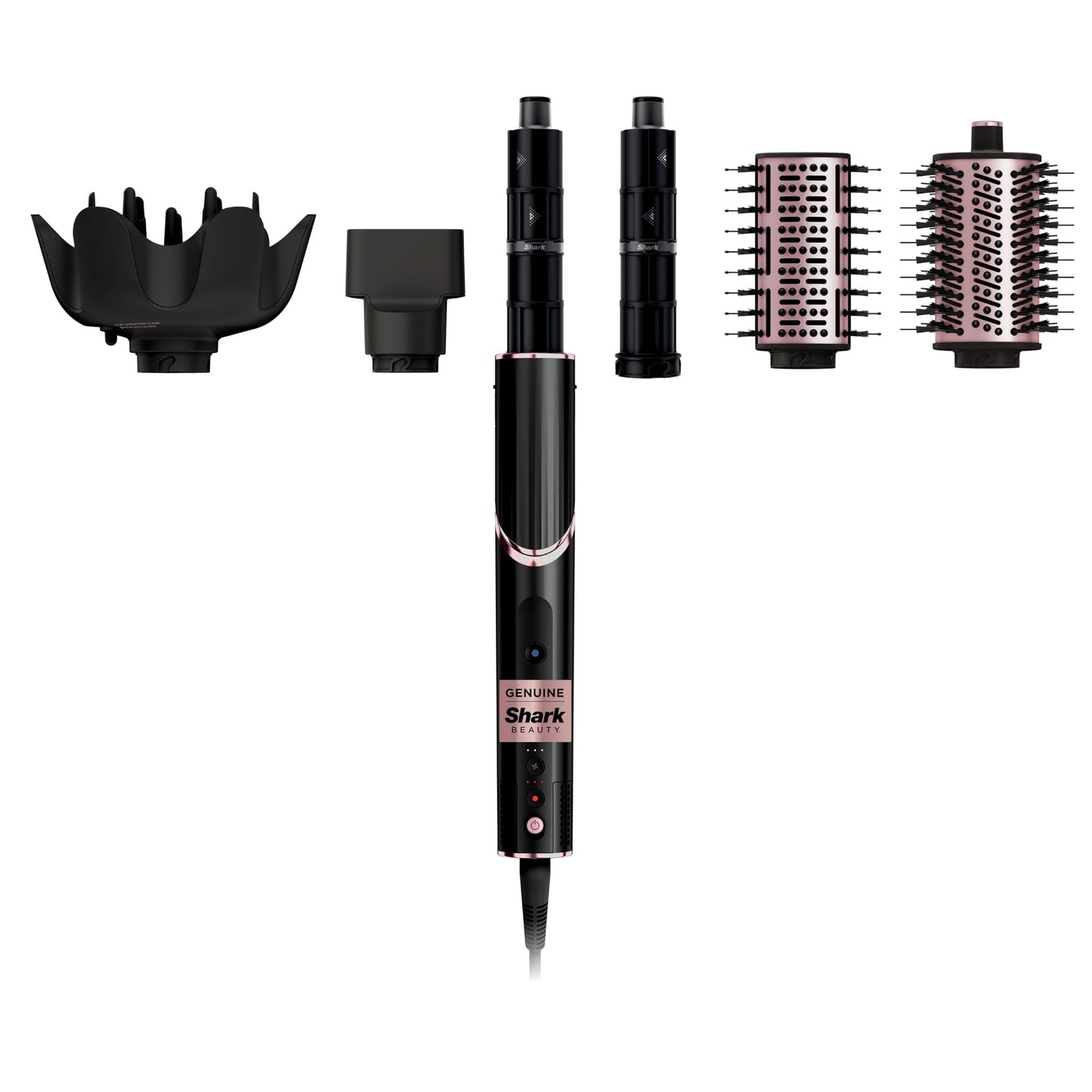 Shark FlexStyle Air Styling & Drying System, Powerful Hair Dryer Brush & Multi-Styler with Auto-Wrap Curlers, Diffuser, Paddle Brush, Round Brush, Concentrator Attachment, Black Cherry, HD457CR