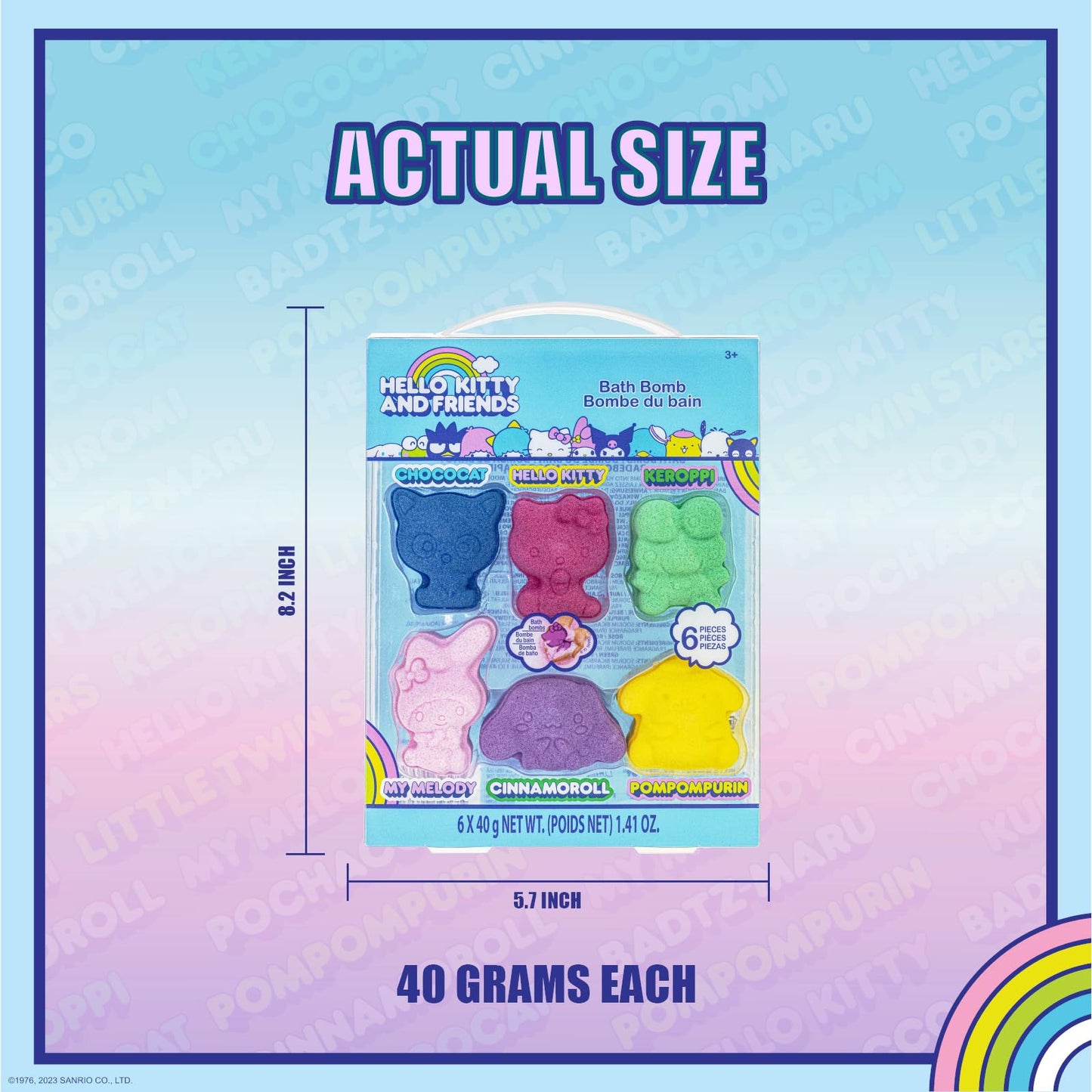 Hot Wheels 6 Piece Bath Bombs for Kids, Bubble Gum Scented, Bath Toys for Kids, Ages 3+, by Townley Girl