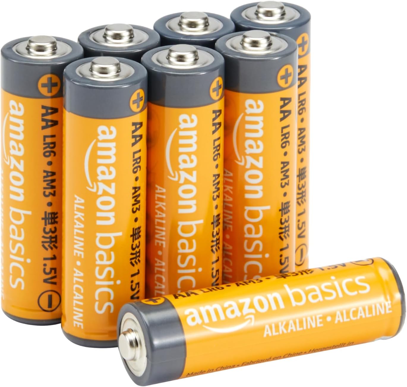 Amazon Basics 100-Pack AA Alkaline High-Performance Batteries, 1.5 Volt, 10-Year Shelf Life