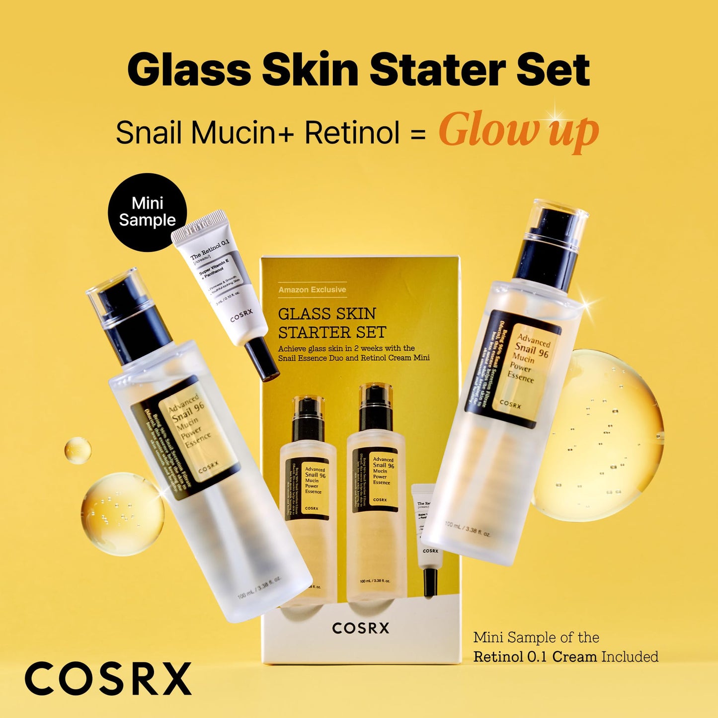 COSRX Snail Mucin Repairing Serum 100ml, Hydrating Serum for Face with Snail Secretion Filtrate for Dull Skin & Fine Lines, Korean Skin Care, Stocking Stuffers for Women