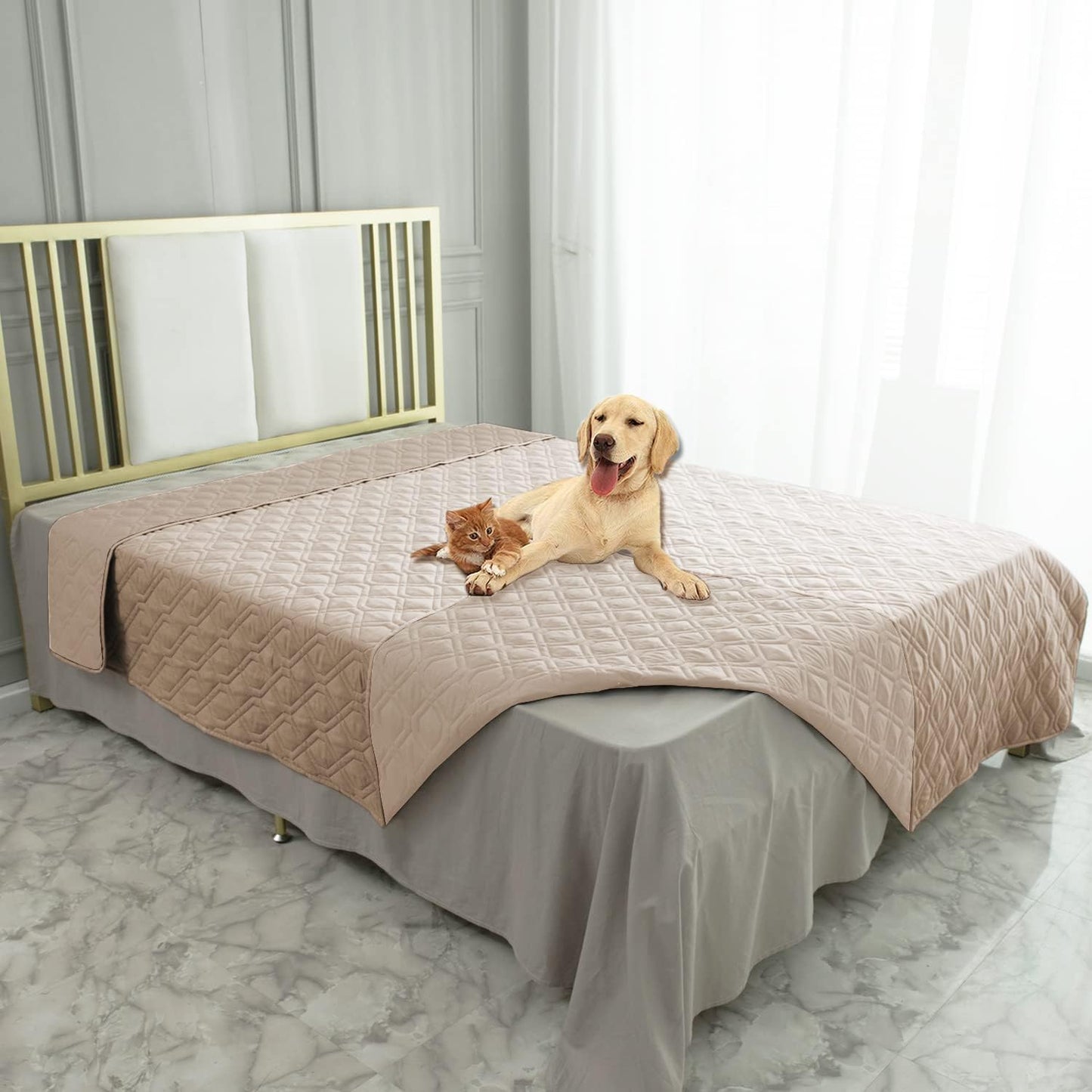 Ameritex Waterproof Dog Bed Cover Pet Blanket for Furniture Bed Couch Sofa Reversible