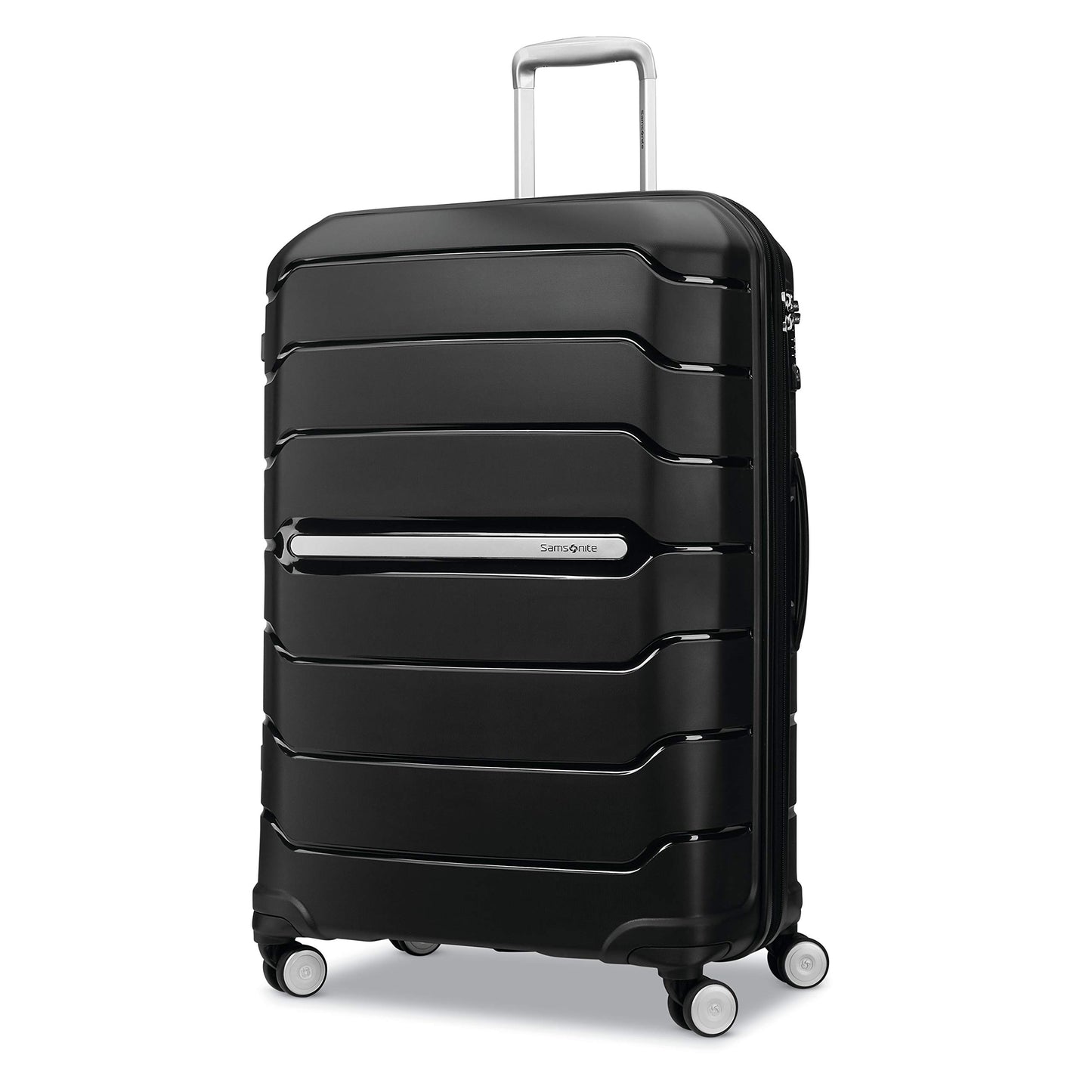 Samsonite Freeform Hardside Carry-On Luggage with Spinner Wheels - Hardshell Suitcase - TSA, Airline-Approved - Expandable Hard Shell, Smooth Rolling Wheels for Lightweight Travel – Black