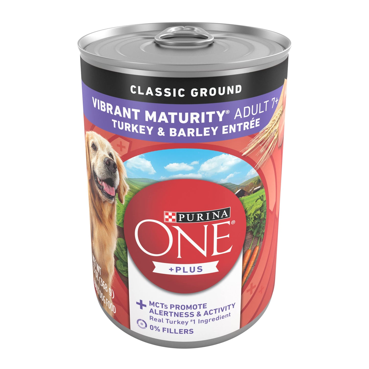 Purina ONE Classic Ground Chicken and Brown Rice, and Beef and Brown Rice Entrees Wet Dog Food Variety Pack - (Pack of 6) 13 oz. Cans