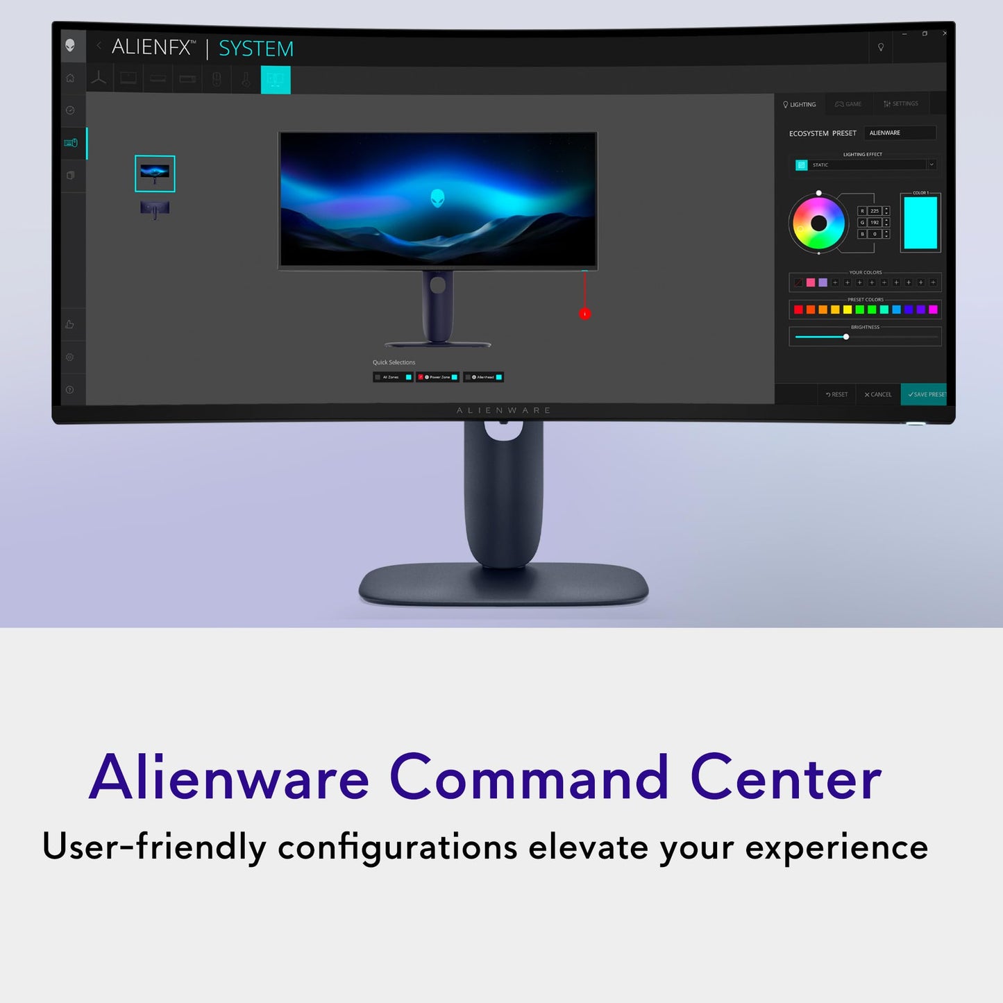 Alienware AW3423DWF Curved QD-OLED Gaming Monitor - 34-inch Quantum Dot OLED 0.1Ms 165Hz 21:9 Curved Display, 99.3% DCI-P3 Color Gamut, VESA DisplayHDR True Black 400, AMD FreeSync Premium Pro - Black