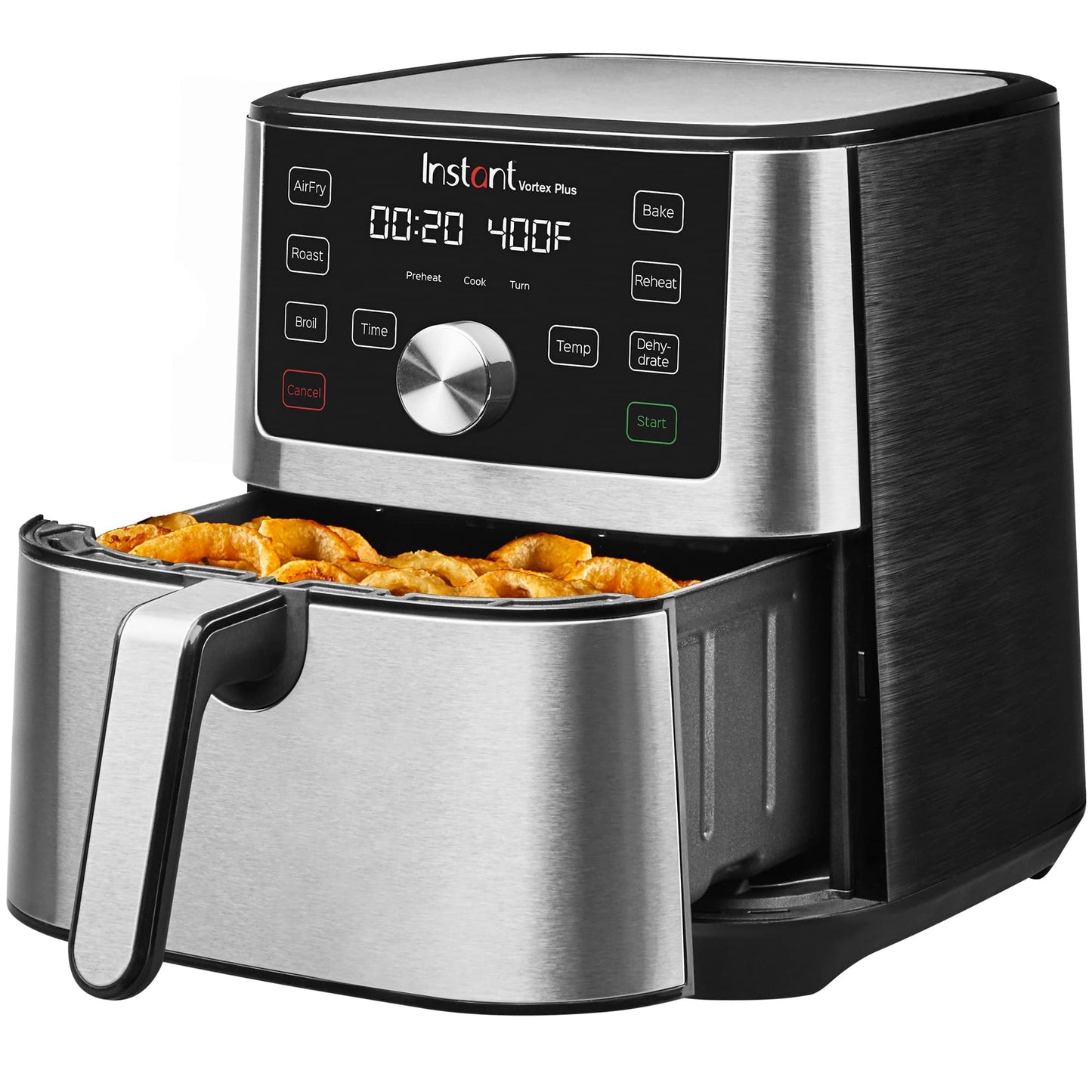 Instant Pot 4Qt VORTEX 6-in-1 Mini Air Fryer, Custom Program Options, Air Fry, Broil, Roast, Dehydrate, Bake, Reheat, Black, 4 Quarts