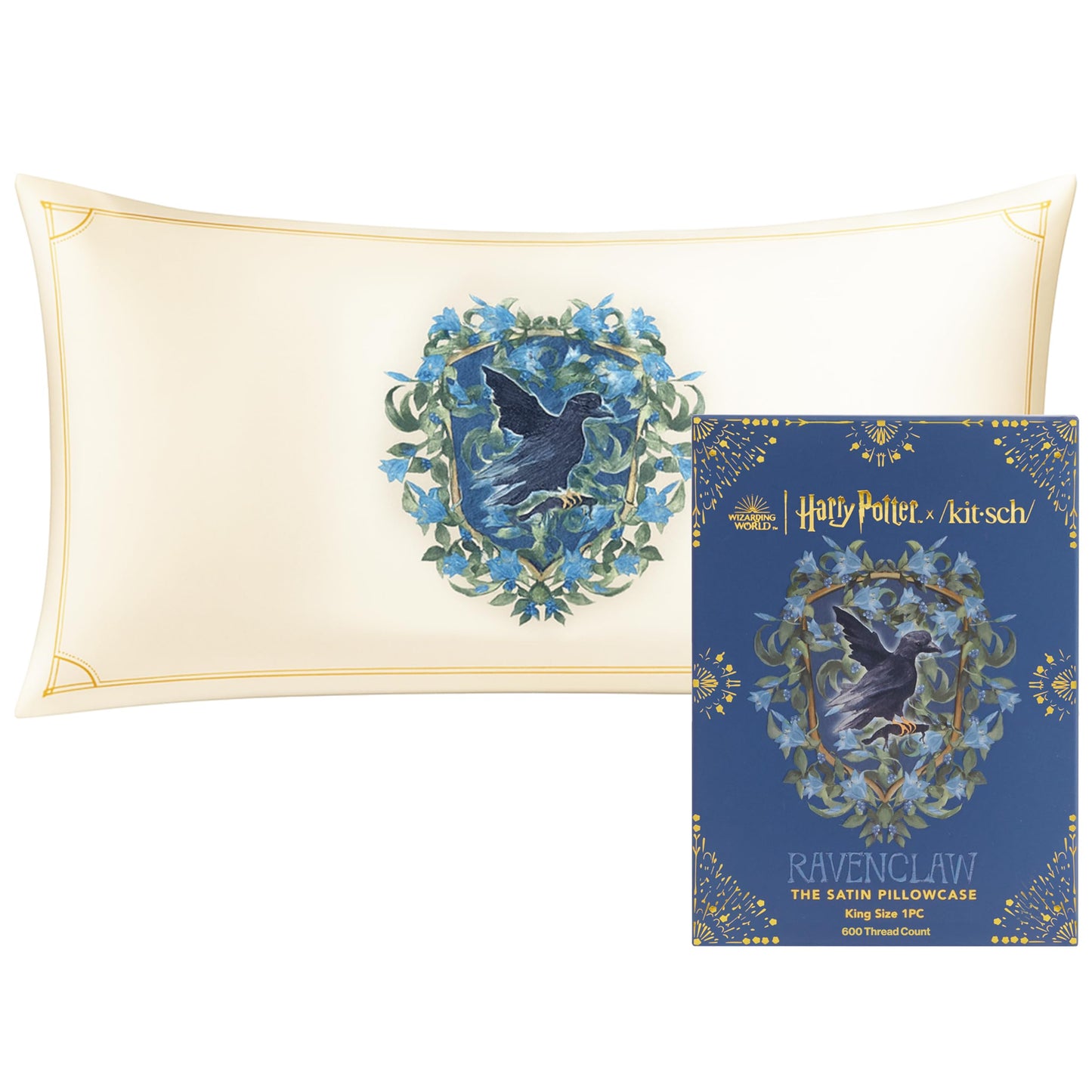 Kitsch x Elf North Pole - Satin Pillowcase with Zipper for Hair & Skin – Softer Than Silk, Cooling Pillow case, Wrinkle-Free, Machine Washable, Queen/Standard (19x26)