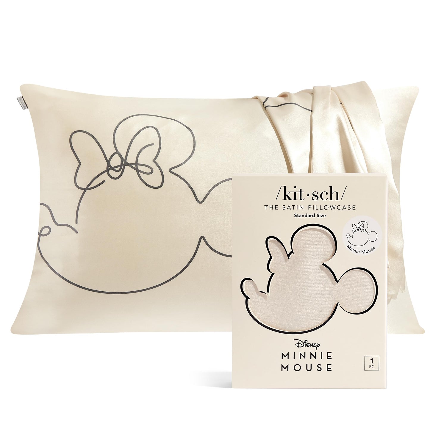 Kitsch x Elf North Pole - Satin Pillowcase with Zipper for Hair & Skin – Softer Than Silk, Cooling Pillow case, Wrinkle-Free, Machine Washable, Queen/Standard (19x26)