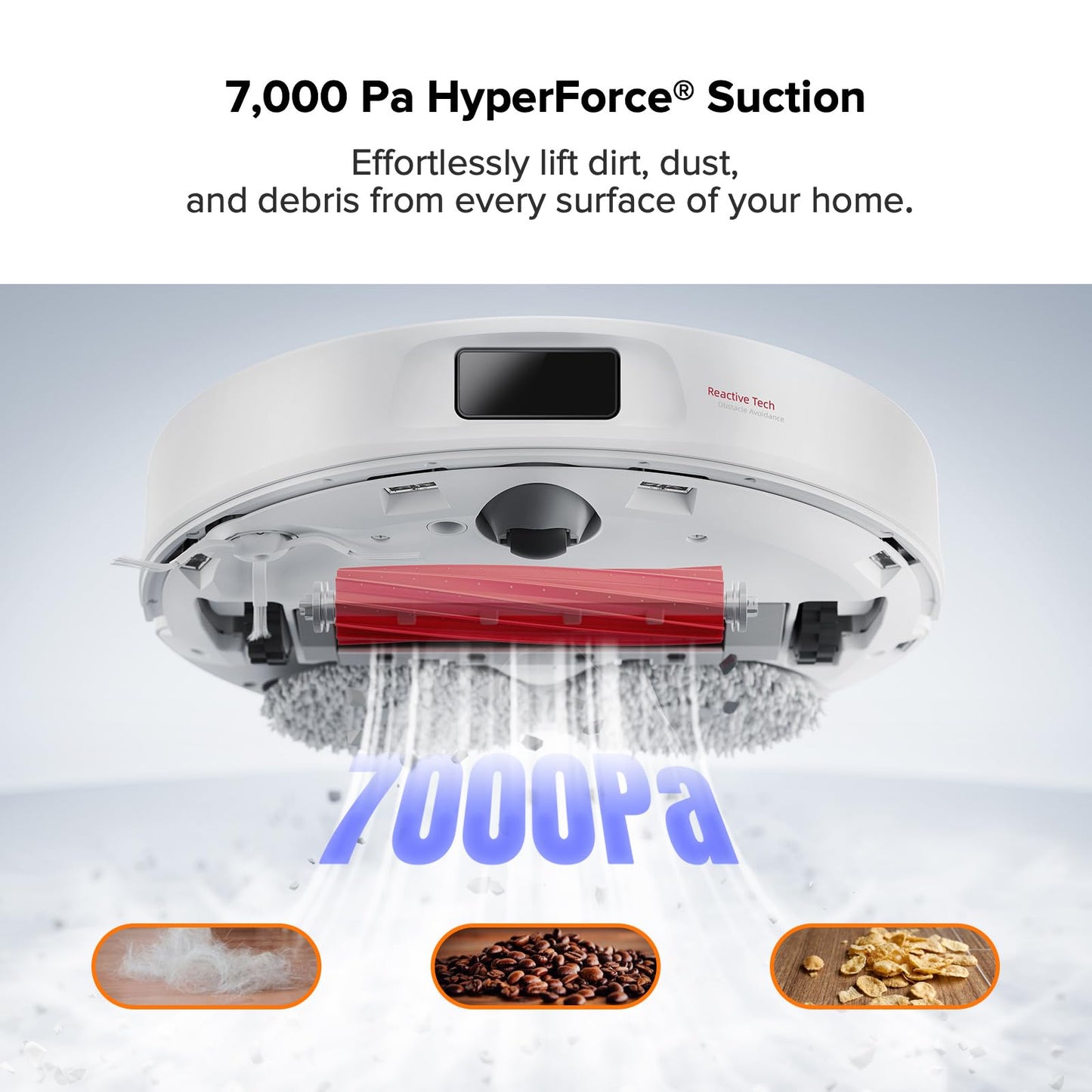 roborock Qrevo S5V Robot Vacuum and Mop, FlexiArm Edge Mopping, 12,000Pa Suction, Dual Zero-Tangle System, Smart Obstacle Avoidance, 10mm Mop Lifting, Auto Mop Washing&Drying, Self-Emptying&Refilling