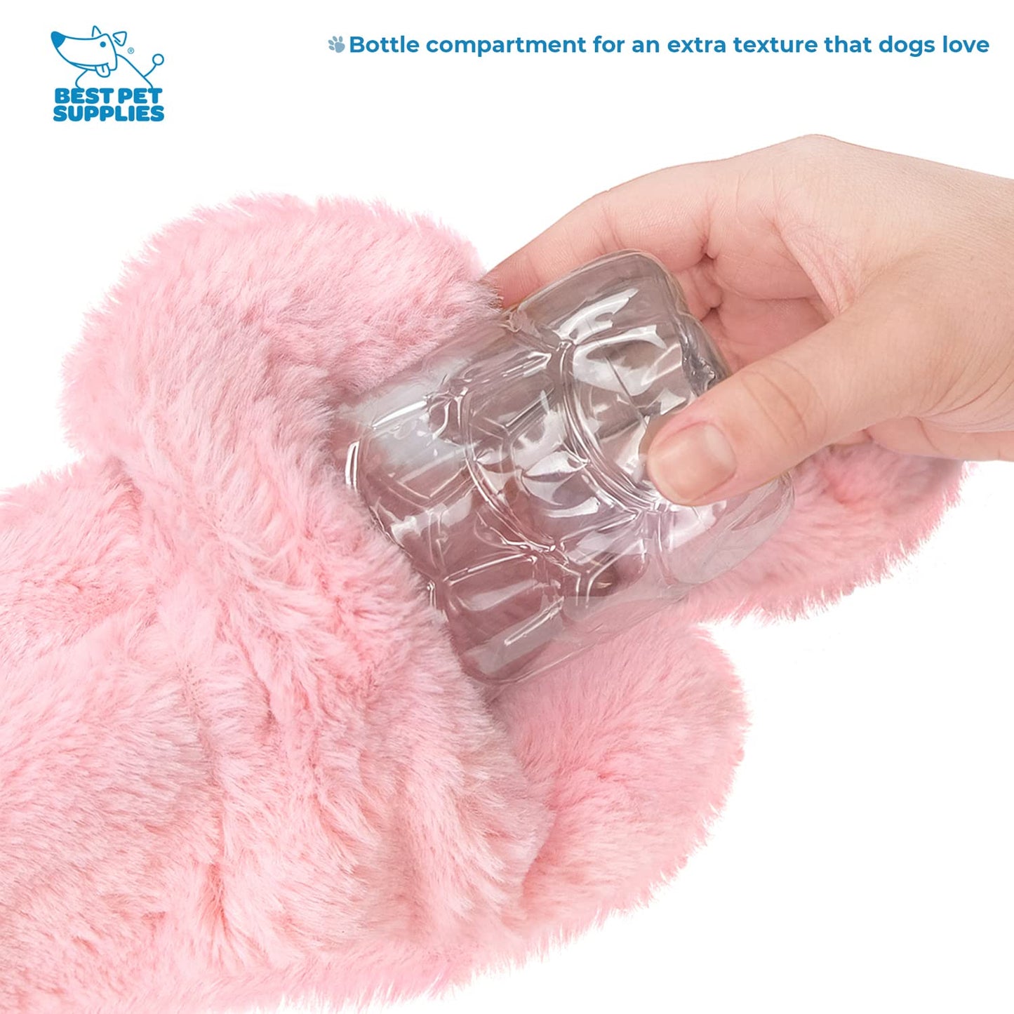 Best Pet Supplies Interactive Squeaky Dog Chew Toy, Ideal Dog Toys for Chewers, Small, Medium & Large Dogs, and Fetch Lovers - Crinkle Duck (Yellow), Large