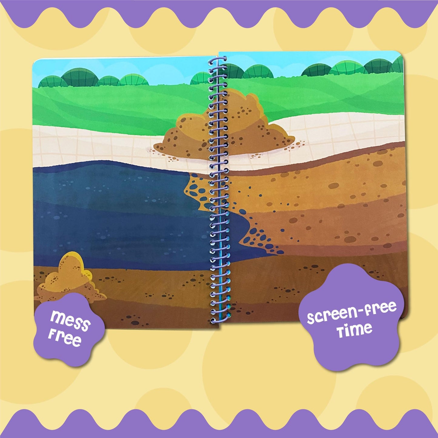 Stick4Ever Jelly Sticker Book - for Kids - Waterproof, Easy to Clean Reusable Sticker Book for Toddlers- Reusable Road Trip Activities for Kids - Stocking Stuffers for Toddlers (Forest)