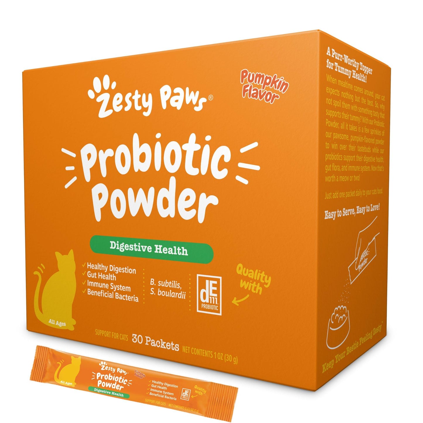 Zesty Paws Probiotics for Dogs - Digestive Enzymes for Gut Flora, Digestive Health, Diarrhea & Bowel Support - Clinically Studied DE111 - Dog Supplement Soft Chew for Pet Immune System - Pumpkin
