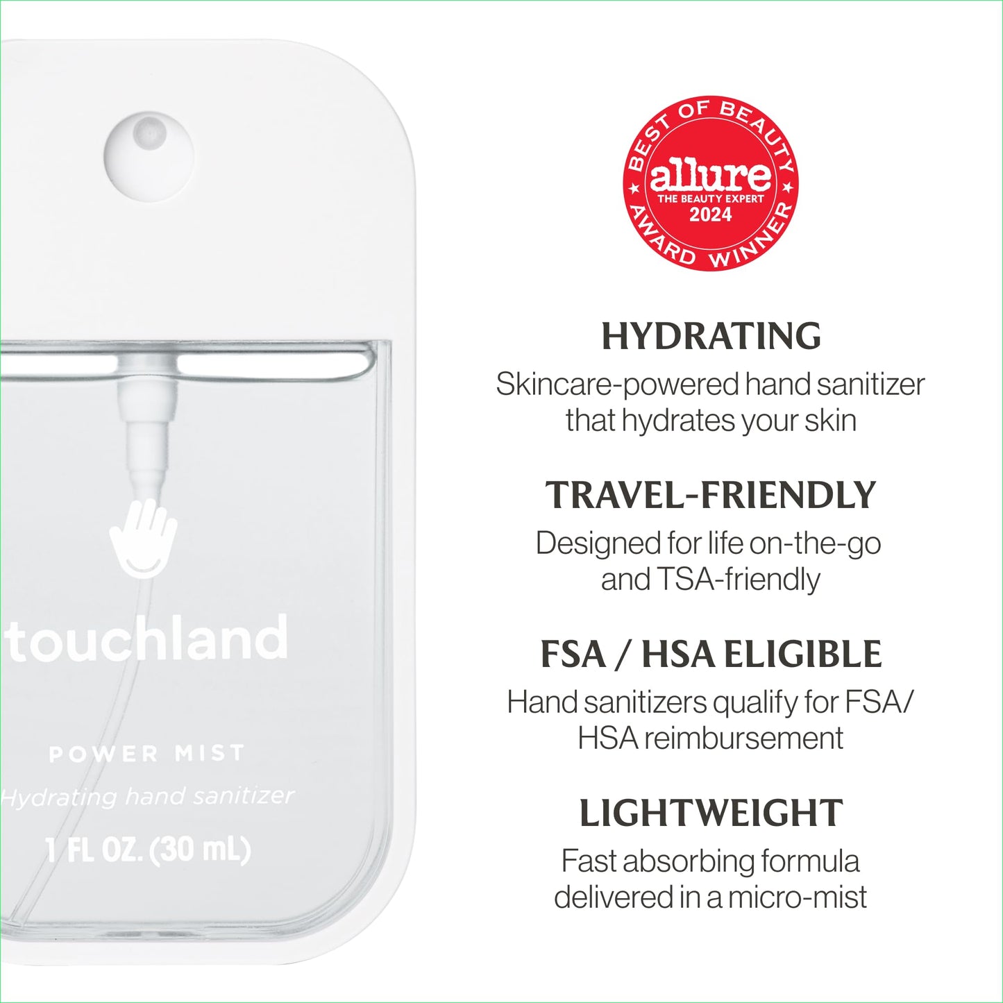 Touchland Special Edition Confetti Cake Mist + Frosted Sparkle Case Set, Scented & Stylish Hydrating Hand Sanitizer Spray Bundle, Travel Size, Dye Free, Amazon Exclusive