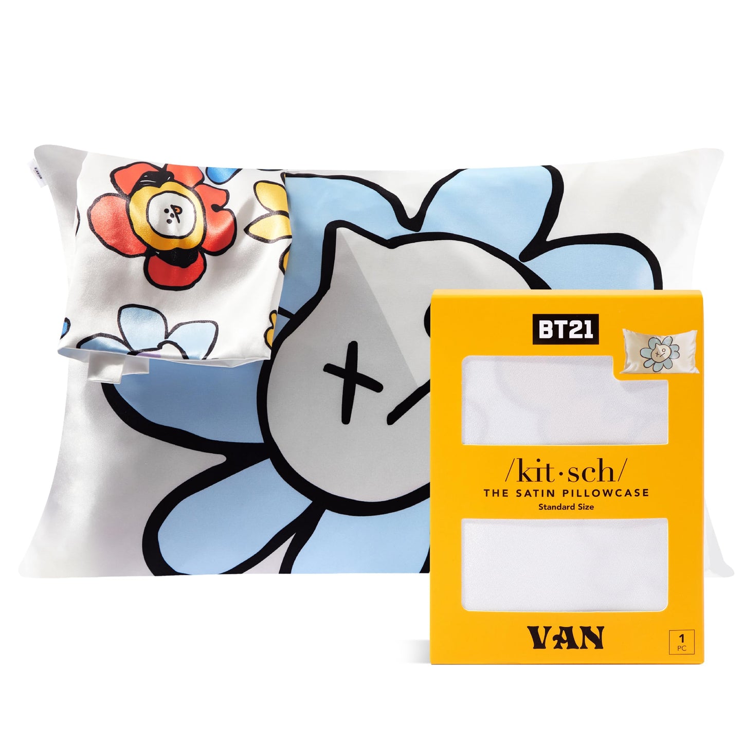 Kitsch x Elf North Pole - Satin Pillowcase with Zipper for Hair & Skin – Softer Than Silk, Cooling Pillow case, Wrinkle-Free, Machine Washable, Queen/Standard (19x26)