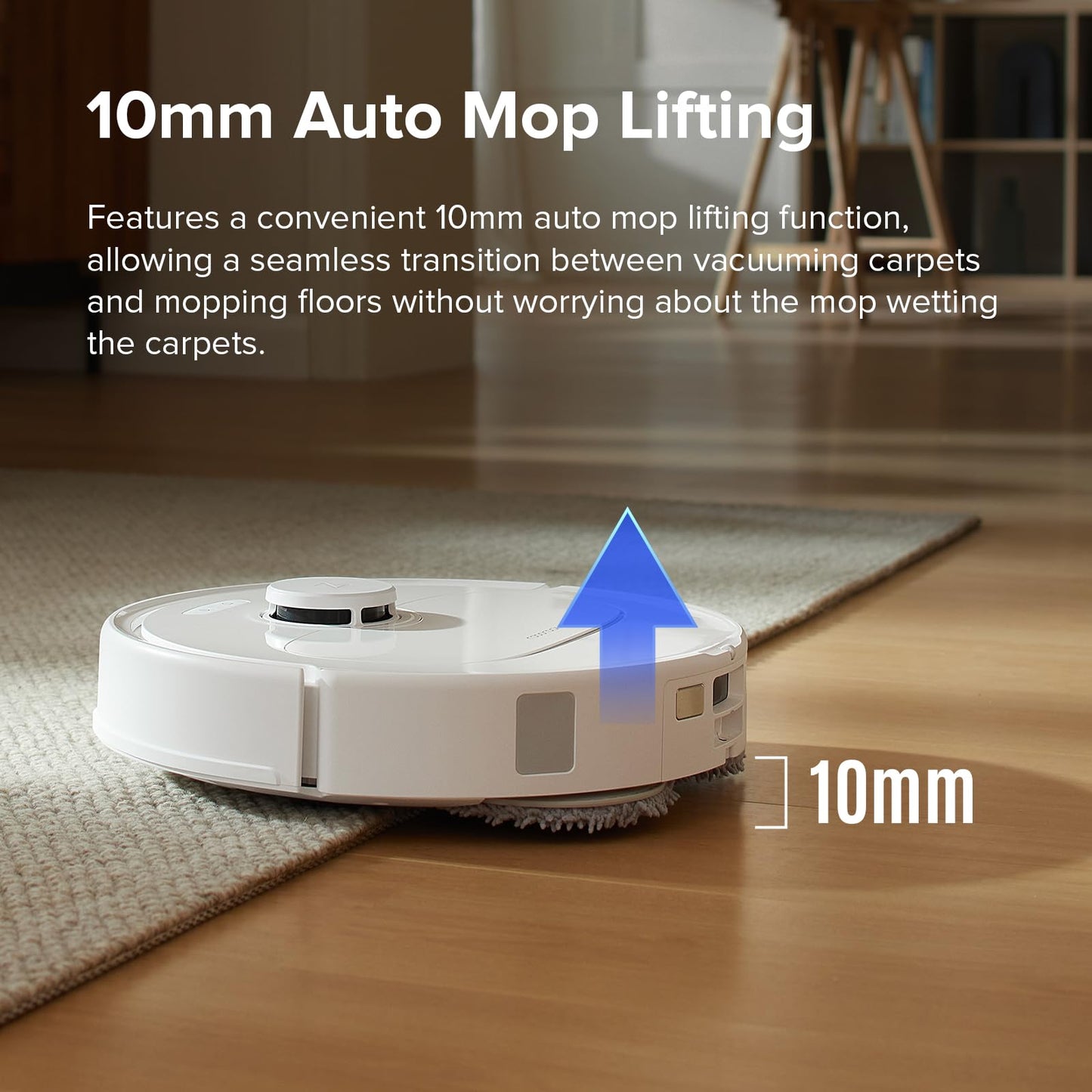 roborock Qrevo Series Robot Vacuum and Mop, 8000Pa Suction, Upgraded from Qrevo S, Anti-Tangle Brushes, Smart Obstacle Avoidance, Auto Mop Washing, All-in-One Dock, 200RPM Spinning Mops, Black(QV 35A)