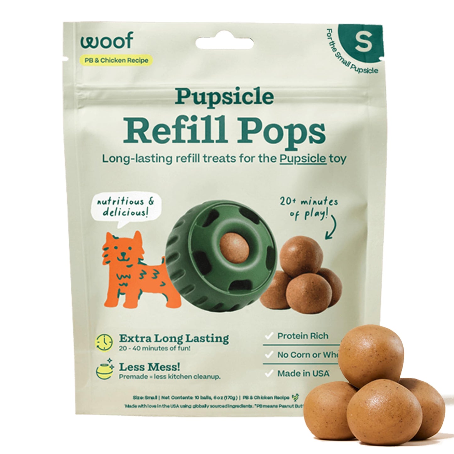 Woof Pupsicle Pops - Premade Long Lasting Dog Pupsicle Pop Treats