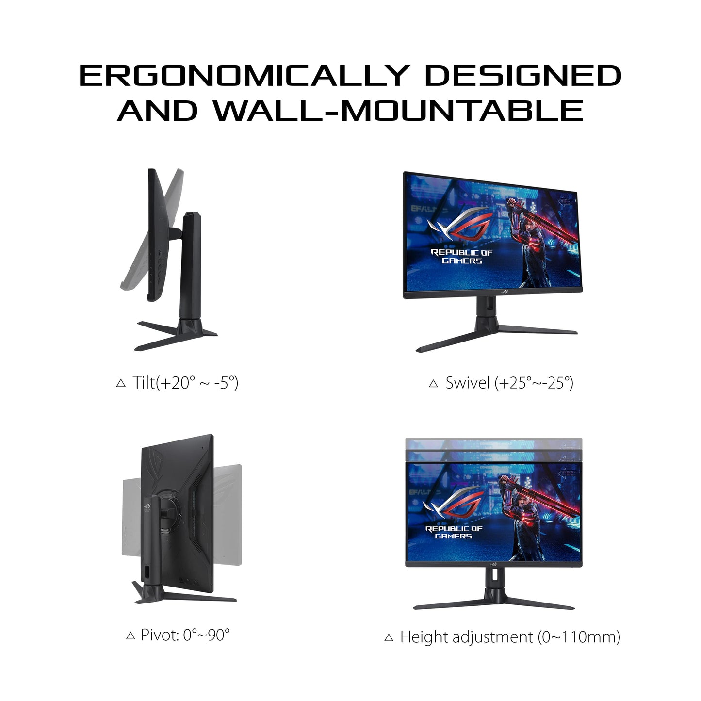 ASUS ROG Swift 32” 4K OLED Gaming Monitor (PG32UCDM) - UHD (3840 x 2160), QD-OLED, 240Hz, 0.03ms, G-SYNC Compatible, Custom Heatsink, Graphene Film, 99% DCI-P3, True 10-bit, 90W USB-C