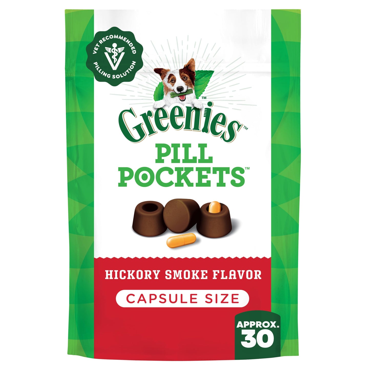 Greenies Pill Pockets for Dogs Large Size, Soft Dog Treats, with Real Peanut Butter, 15.8 oz. Pouch (60 Treats)