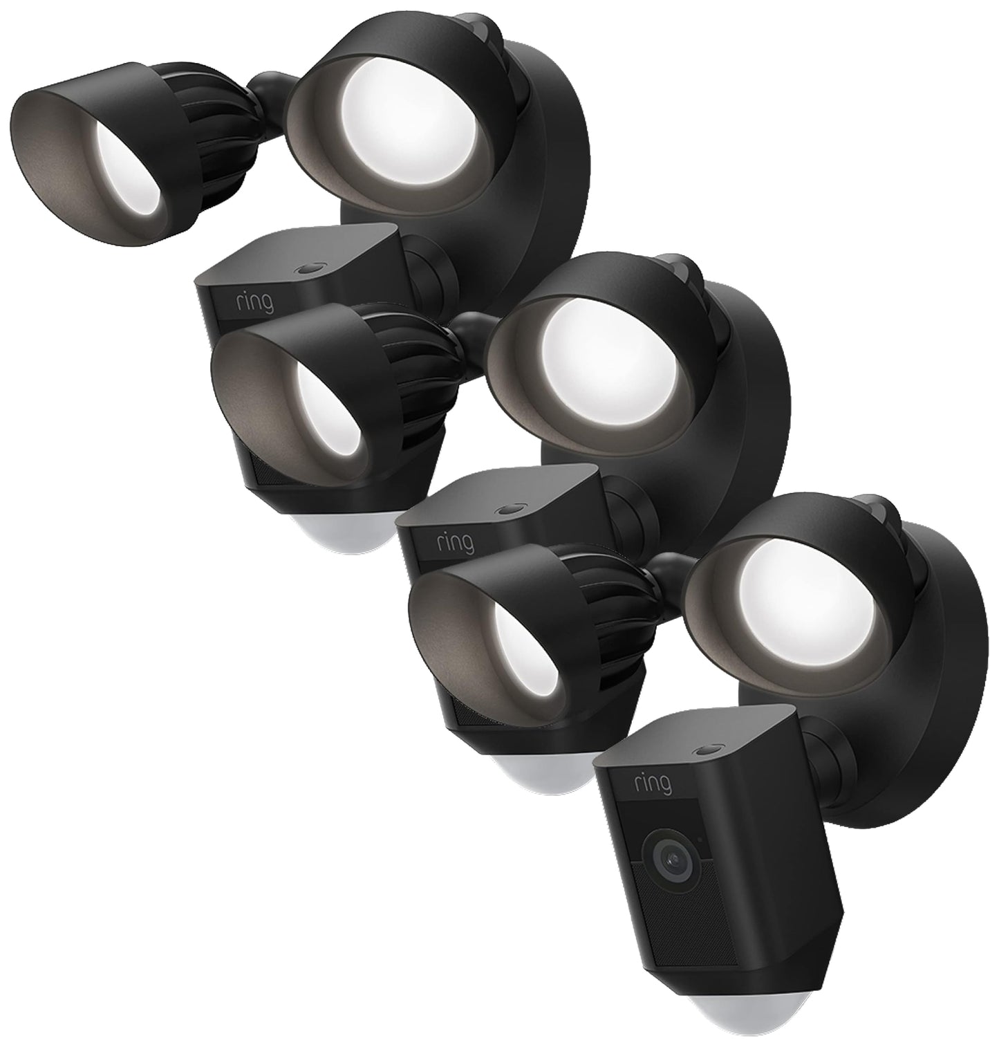 Ring Floodlight Cam Wired Plus — Outdoor home or business security with motion-activated 1080p HD video and floodlights, (2021 release) White