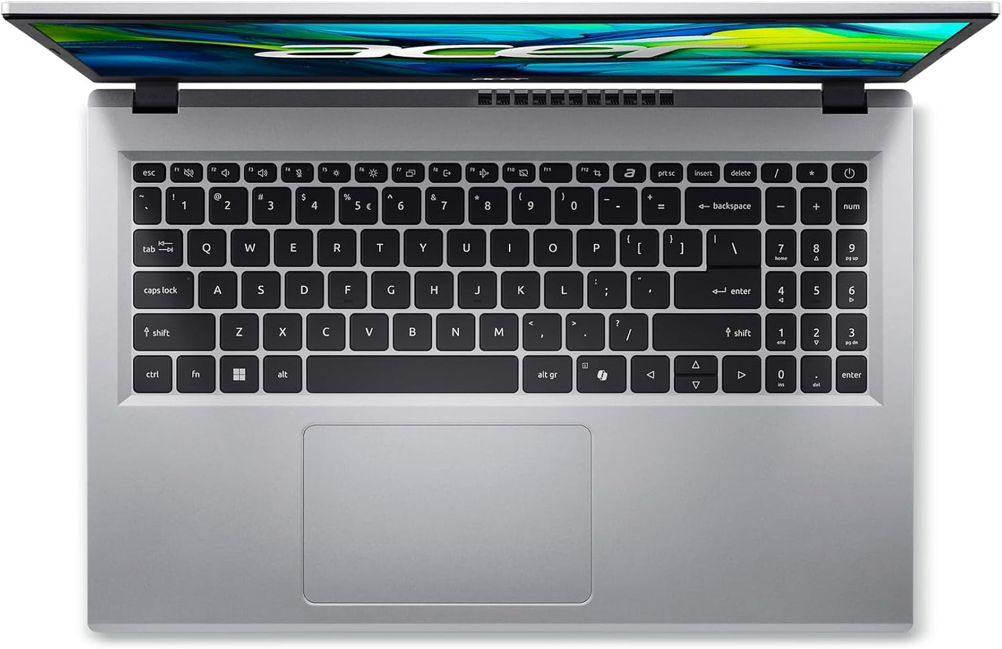 Acer Aspire Go 15 AI Ready Laptop | 15.6" FHD (1920 x 1080) IPS Display | Intel Core 3 Processor N355 | Intel Graphics | 8GB DDR5 | 128GB UFS | Wi-Fi 6 | Windows 11 Home in S Mode | AG15-32P-39R2