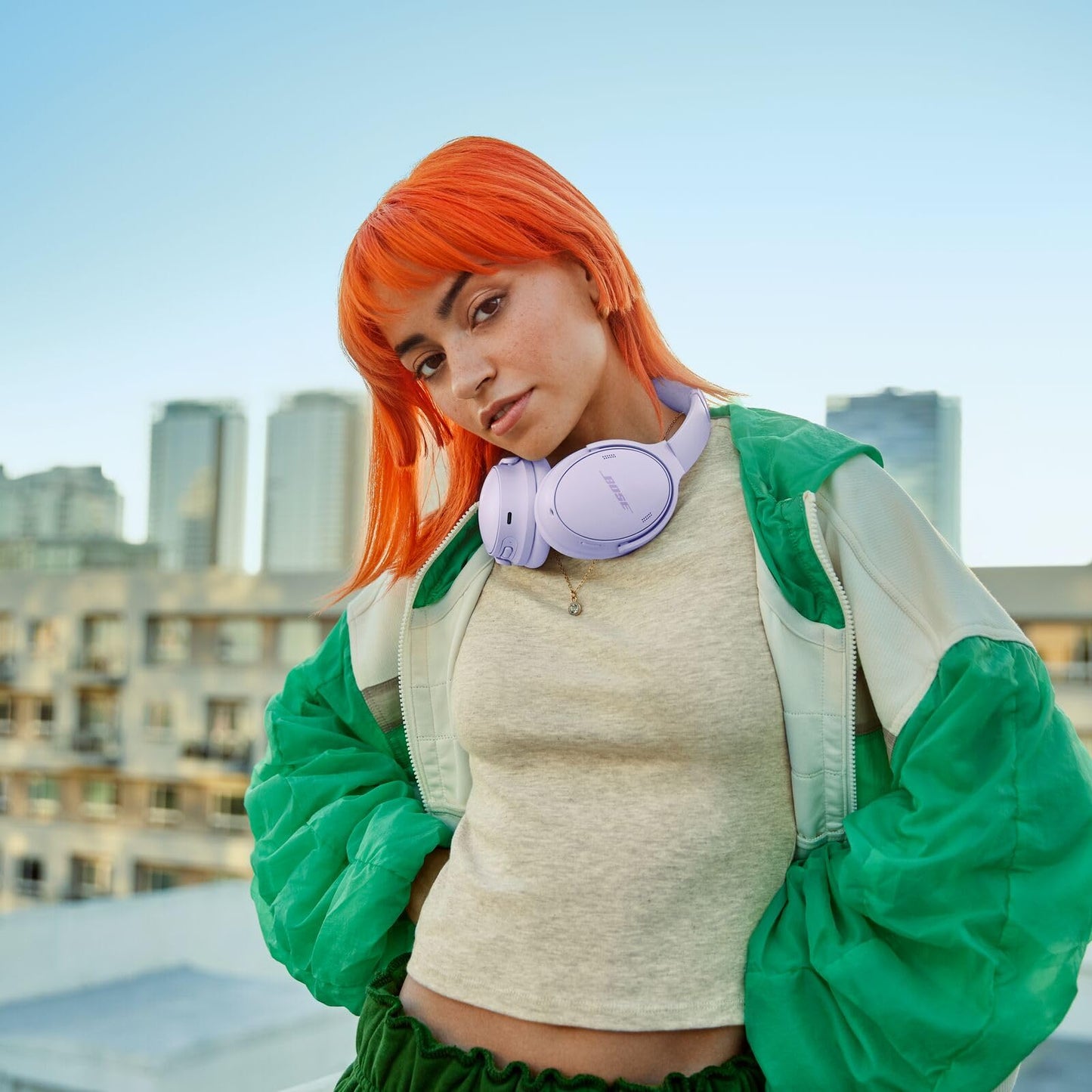 Bose QuietComfort Headphones - Wireless Bluetooth Headphones, Active Over Ear Noise Cancelling and Mic, USB-C Charging, Deep Bass, Up to 24 Hours of Playtime, Twilight Blue - Limited Edition Color