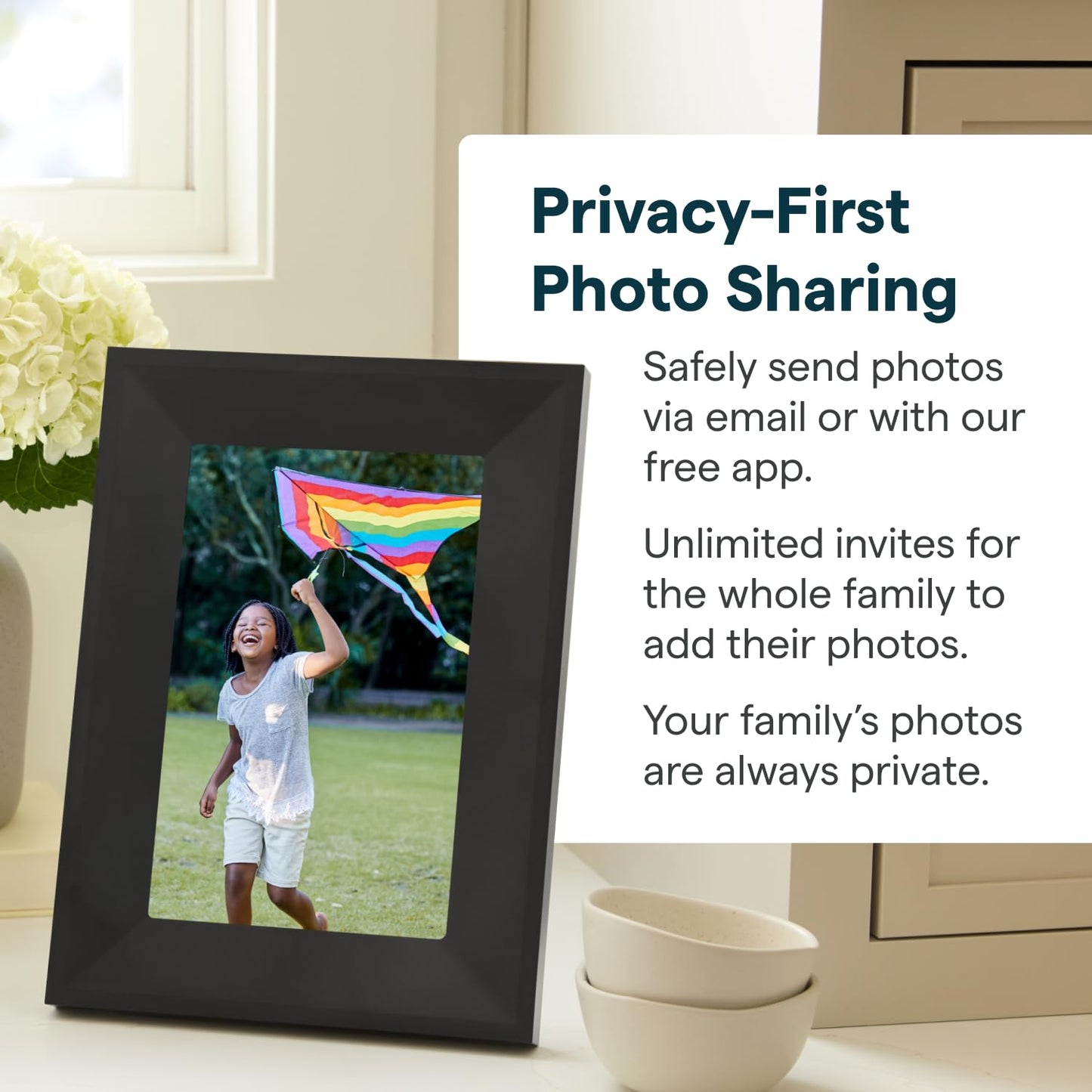 Skylight Frame – WiFi Digital Picture Frame Customer Support, Touch Screen Digital Photo Frame with Easy Setup, Photo Gifts for Parents and Grandparents - 10 Inch Black