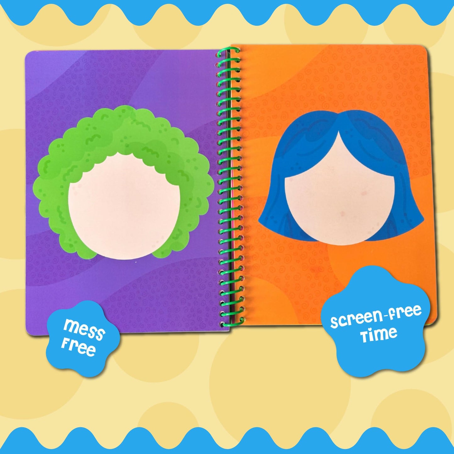 Stick4Ever Jelly Sticker Book - for Kids - Waterproof, Easy to Clean Reusable Sticker Book for Toddlers- Reusable Road Trip Activities for Kids - Stocking Stuffers for Toddlers (Forest)