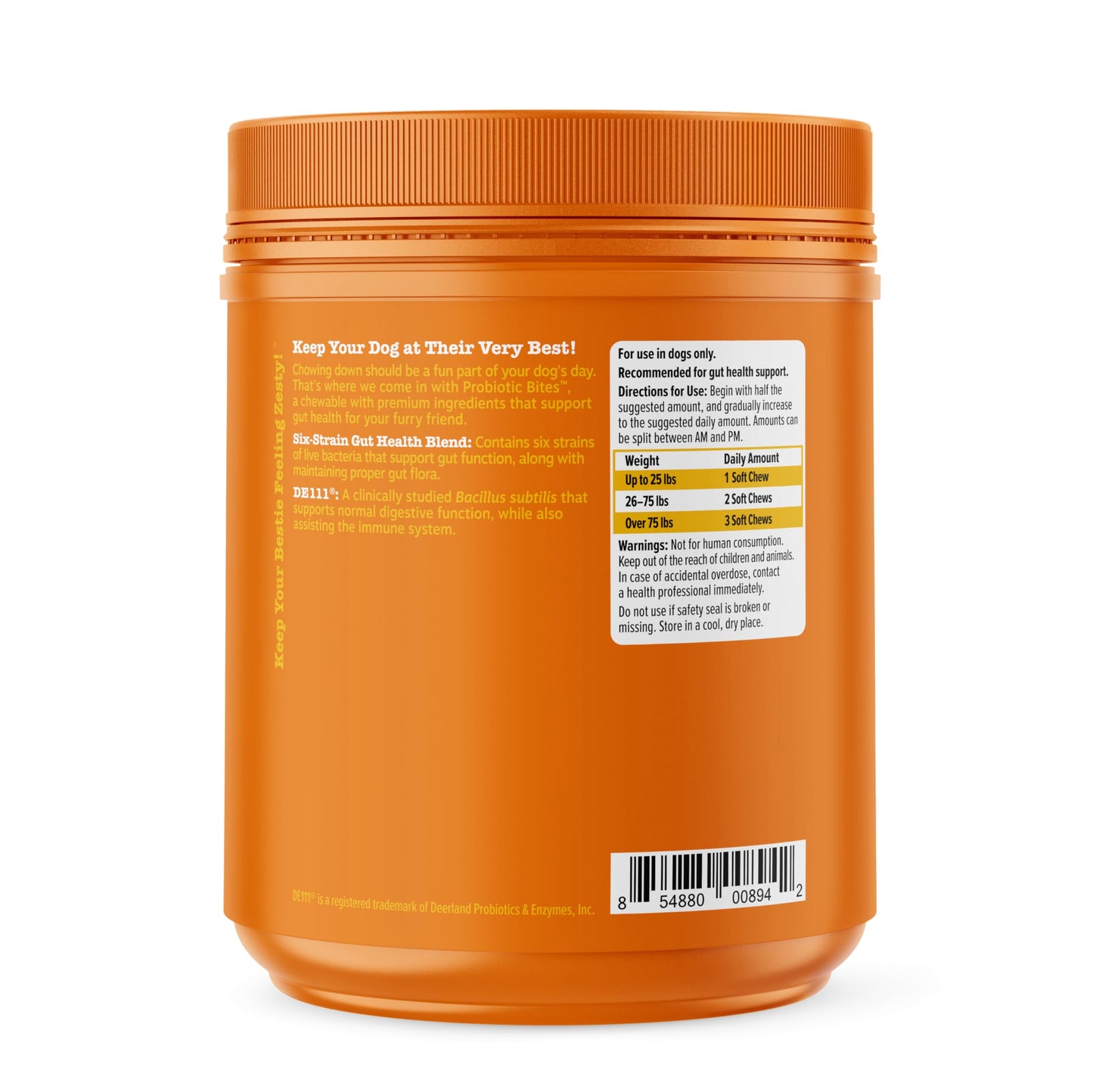 Zesty Paws Probiotics for Dogs - Digestive Enzymes for Gut Flora, Digestive Health, Diarrhea & Bowel Support - Clinically Studied DE111 - Dog Supplement Soft Chew for Pet Immune System - Pumpkin