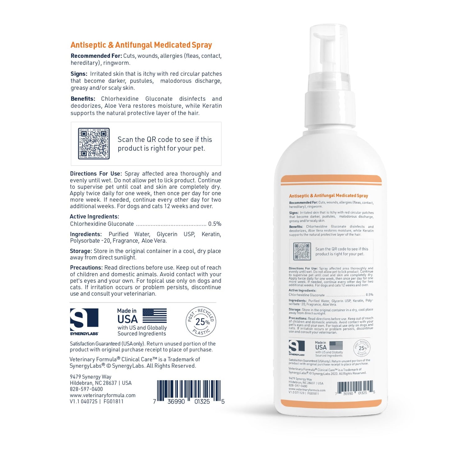 Veterinary Formula Clinical Care Antiseptic and Antifungal Medicated Shampoo for Dogs & Cats, 16 Fl Oz – Helps Alleviate Scaly, Greasy, red Skin – Paraben, Dye, Soap-Free (1 Pack)