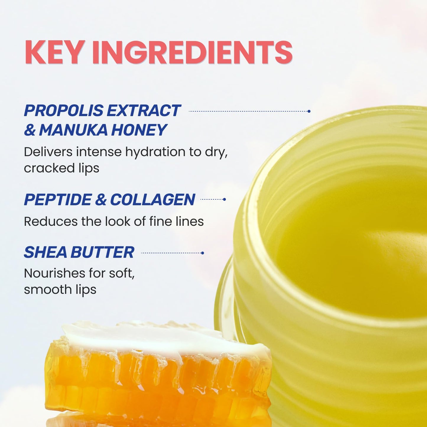 CNP Honey Lip Butter - Propolis Lipcerin™ 01 Original, Hydrating Overnight Manuka Lip Balm & Mask, 12hr Long-Lasting Moisture, Stocking Stuffers, Gifts for Women, 0.5 fl.oz.