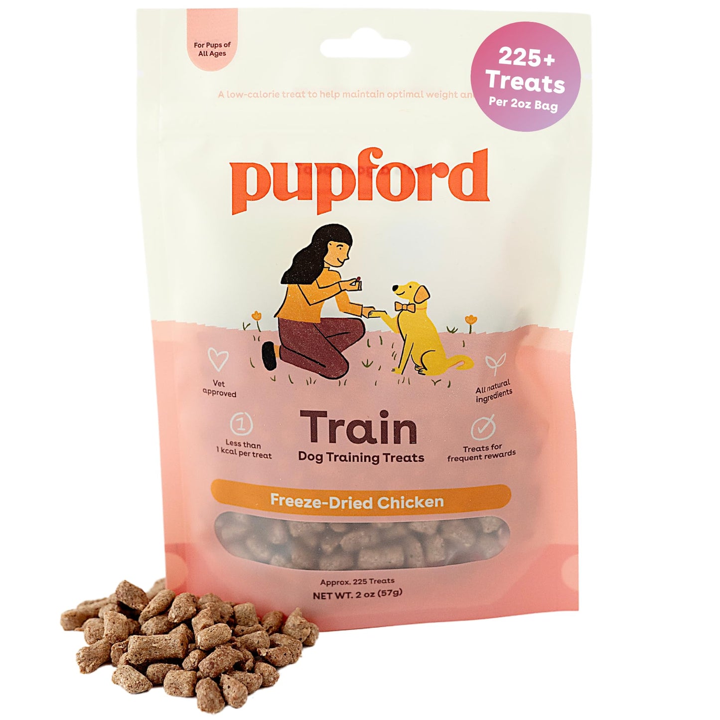 Pupford Freeze Dried Training Treats for Dogs & Puppies, 475+ Three Ingredient Bites (Beef Liver, 4 oz)