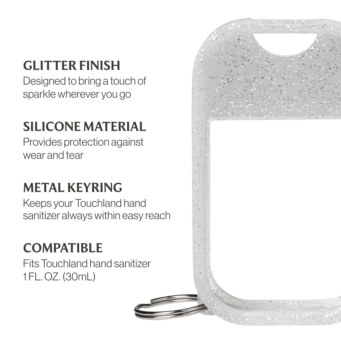 Touchland Special Edition Confetti Cake Mist + Frosted Sparkle Case Set, Scented & Stylish Hydrating Hand Sanitizer Spray Bundle, Travel Size, Dye Free, Amazon Exclusive