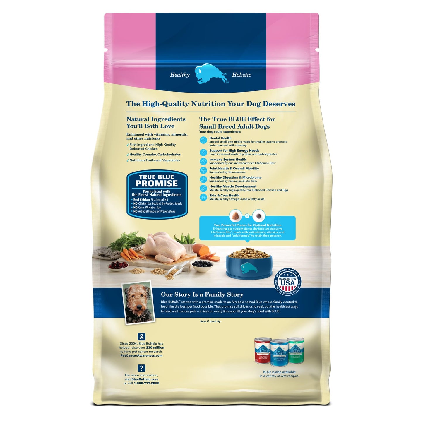 Blue Buffalo Life Protection Formula Natural Adult Small Breed Dry Dog Food, Chicken and Brown Rice 5-lb Trial Size Bag