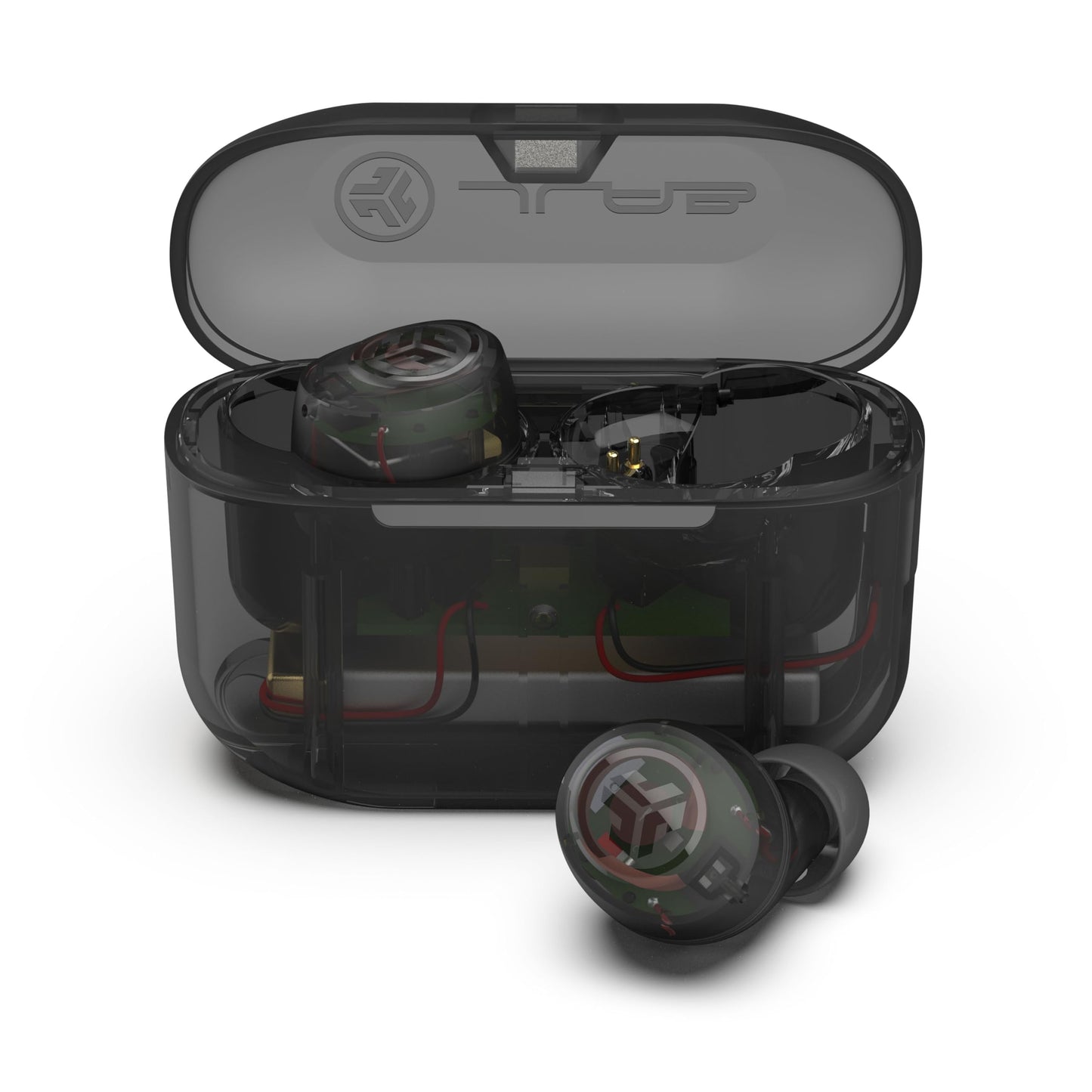 JLab Go Air Pop+ True Wireless Earbuds, in Ear Headphones, Bluetooth Earphones, 35H Playtime Ear Buds, Bluetooth Earbuds with Microphone, USB-C Charging Case, Dual Connect, EQ3 Sound, Black
