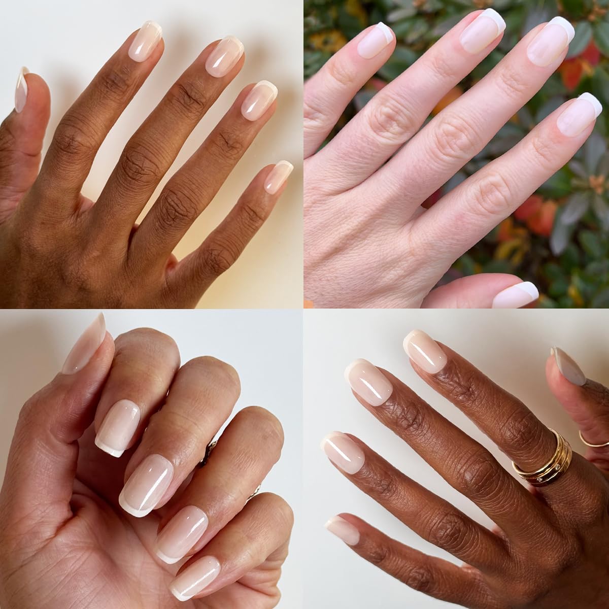 Olive & June Instant Mani Press On Nails (Glue) | 42 Fake Nails, 21 Sizes | Non-Toxic, Long-Lasting | Recycled Materials | Realistic Look