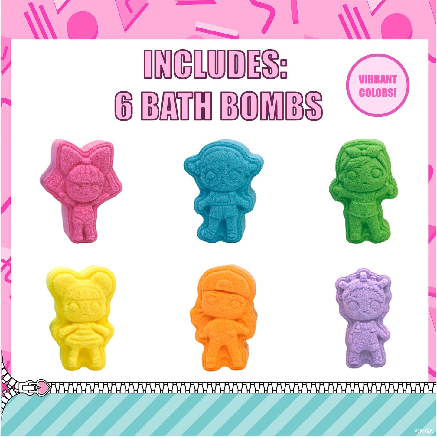 Hot Wheels 6 Piece Bath Bombs for Kids, Bubble Gum Scented, Bath Toys for Kids, Ages 3+, by Townley Girl