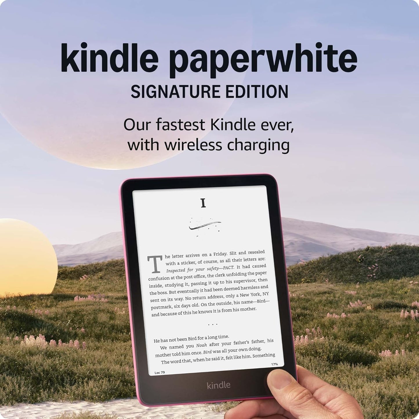 Amazon Kindle Paperwhite Signature Edition 32GB – Our fastest Kindle with auto-adjusting front light, wireless charging, and weeks of battery life – Metallic Black