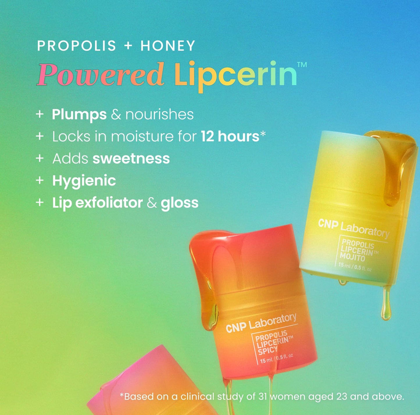 CNP Honey Lip Butter - Propolis Lipcerin™ 01 Original, Hydrating Overnight Manuka Lip Balm & Mask, 12hr Long-Lasting Moisture, Stocking Stuffers, Gifts for Women, 0.5 fl.oz.