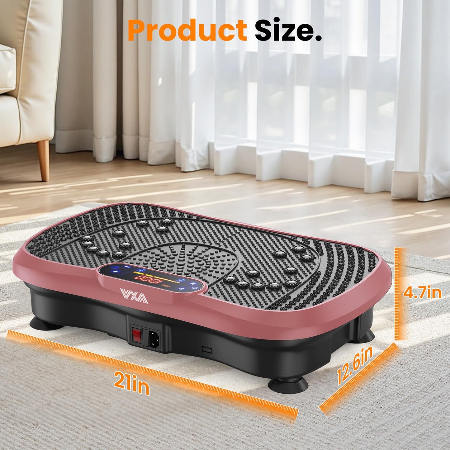 AXV Vibration Plate Fitness Platform Exercise Machine Vibrating Shaking Full Body Shaker Workout Vibrate Stand Shake Board Sport Gym for Weight Loss Fat Burner for Women Men