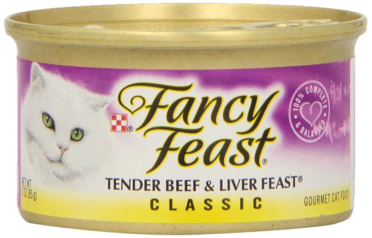 Fancy Feast Poultry and Beef Feast Classic Pate Collection Grain Free Wet Cat Food Variety Pack - (Pack of 30) 3 oz. Cans