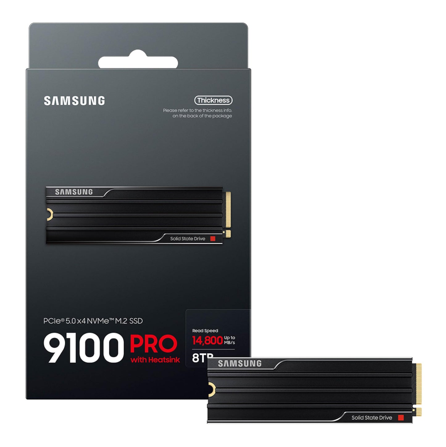 Samsung SSD 9100 PRO 4TB, PCIe 5.0x4 M.2 2280, Seq. Read Speeds Up to 14,800MB/s, Best for AI Computing, Gaming, and Heavy Duty Workstations (MZ VAP4T0B/AM)