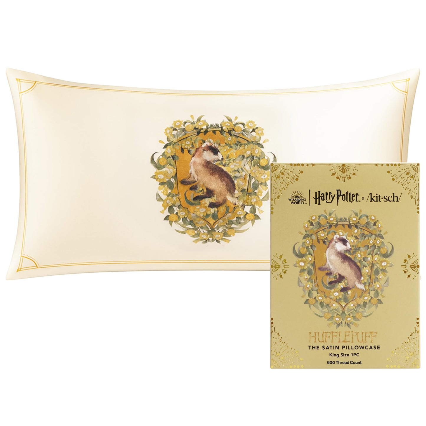 Kitsch x Elf North Pole - Satin Pillowcase with Zipper for Hair & Skin – Softer Than Silk, Cooling Pillow case, Wrinkle-Free, Machine Washable, Queen/Standard (19x26)