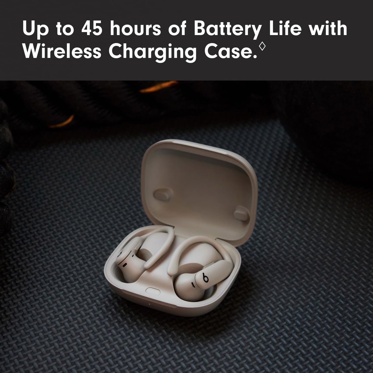 Beats Powerbeats Pro 2 - Wireless Noise Cancelling Workout Earbuds with Secure- Fit Earhooks, Up to 45-Hour Battery with Charging Case, Sweat & Water Resistant, Heart Rate Monitoring - Jet Black